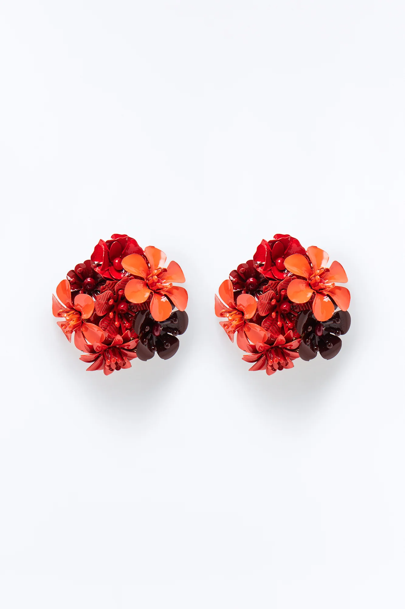 Rooted In Love Floral Earrings - Red/combo - Image 3