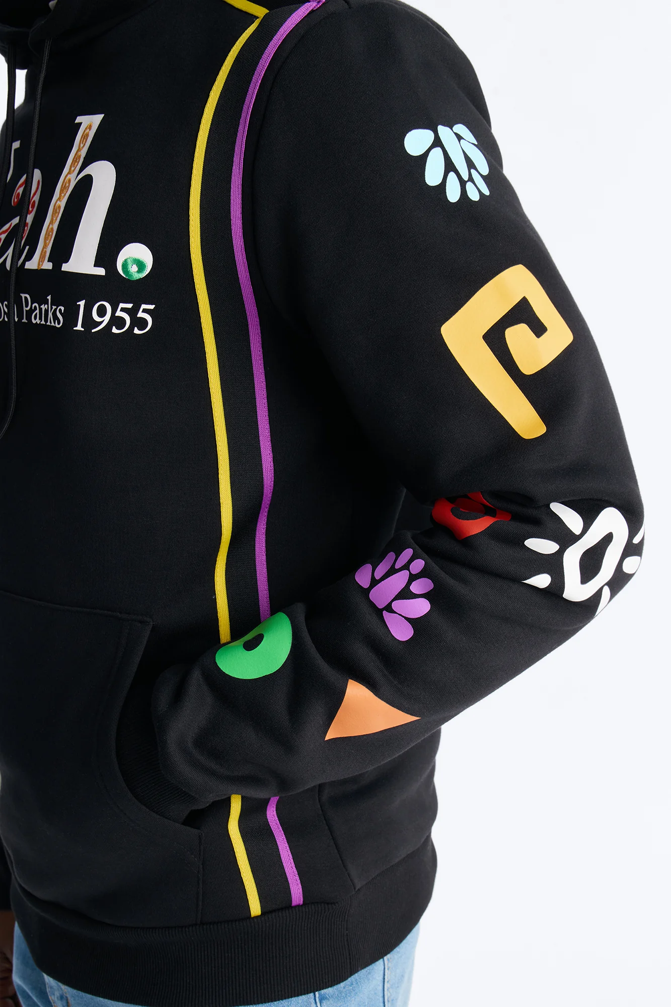 Rosa Parks Nah Embroidered Hoodie - Black - Image 4