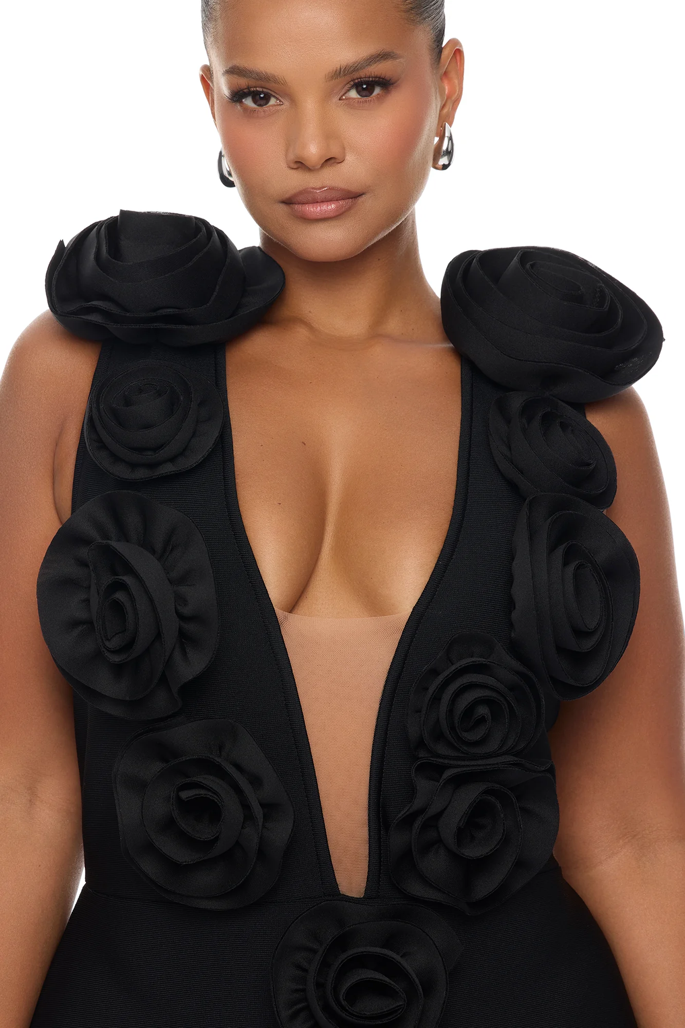 Rosalia Rosette Bandage Maxi Dress - Black - Image 7