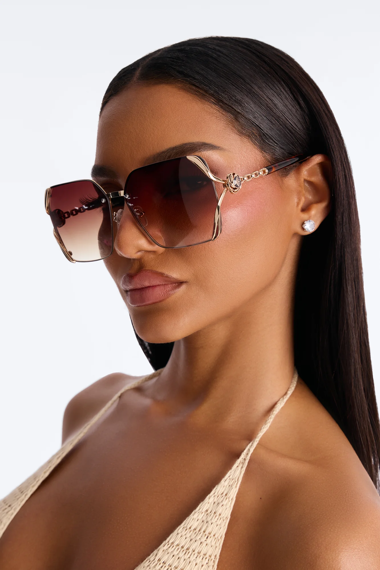 Rosalie Sunglasses - Gold/Brown - Image 2