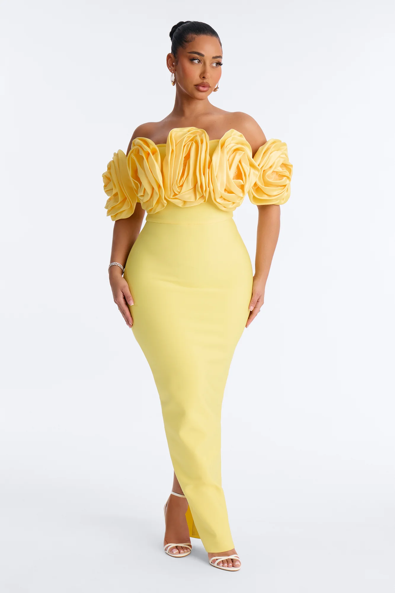 Rosetta Bandage Gown - Butter Yellow