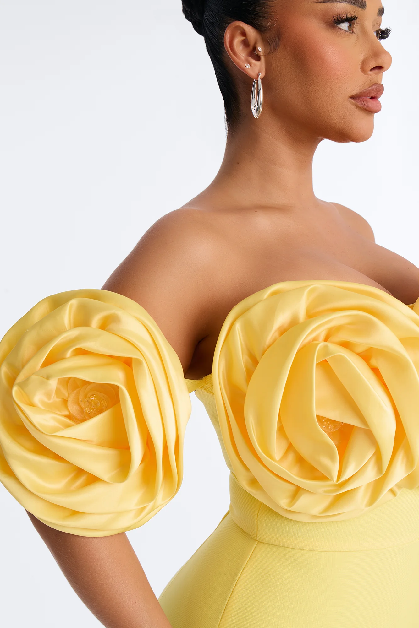 Rosetta Bandage Gown - Butter Yellow - Image 3
