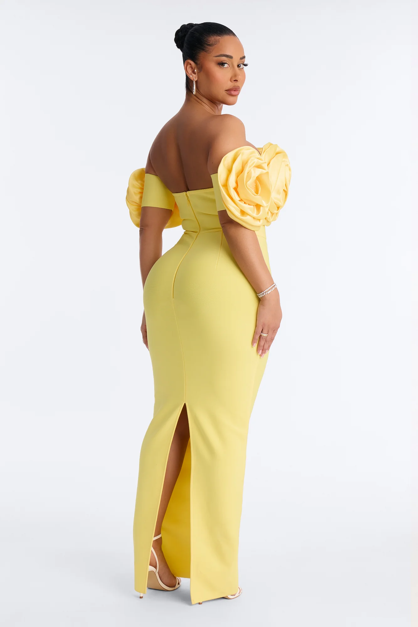 Rosetta Bandage Gown - Butter Yellow - Image 4