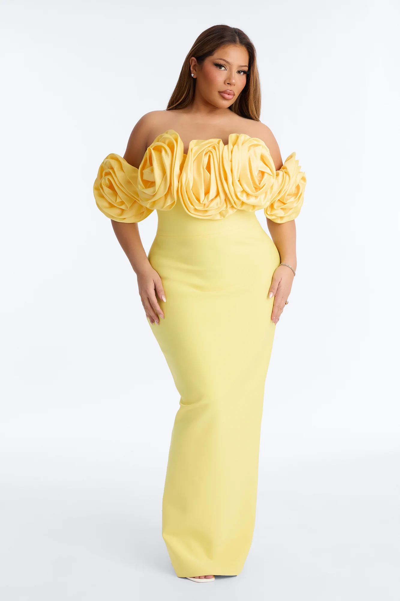 Rosetta Bandage Gown - Butter Yellow - Image 5