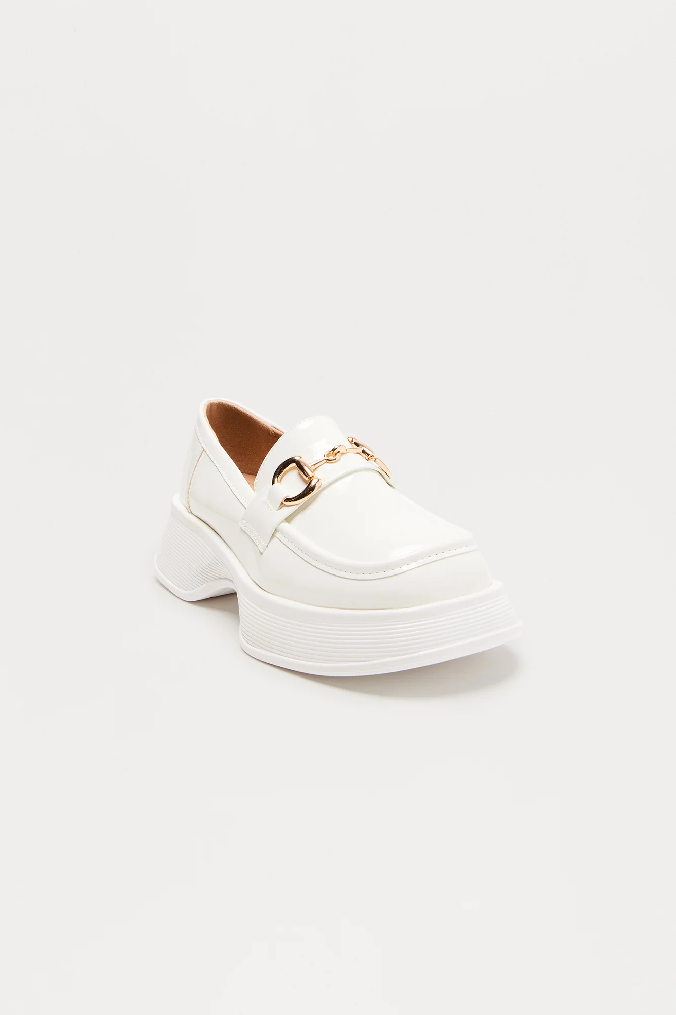 Ross Hardware Platform Loafers - White