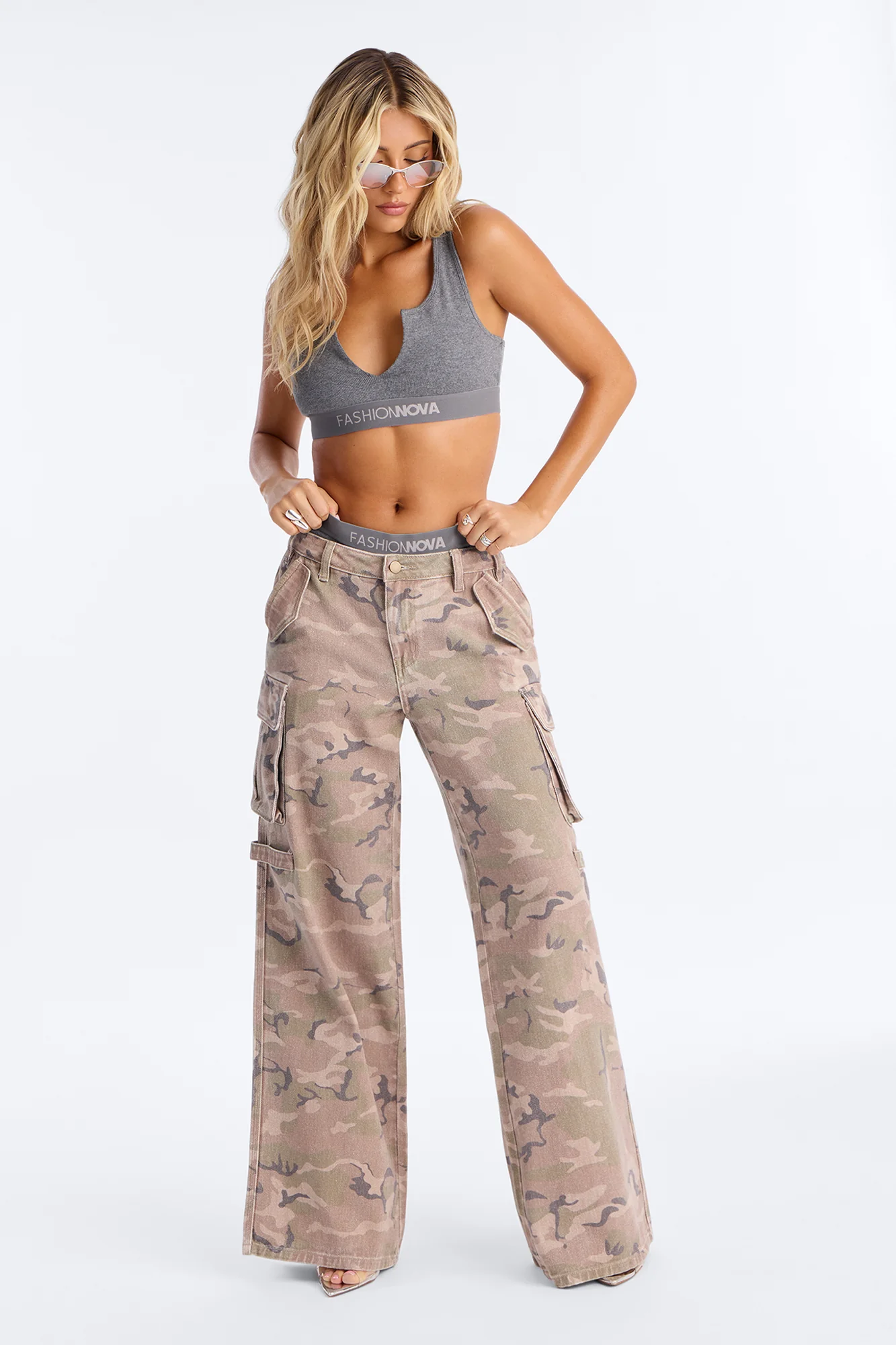 Rough Edge Low Rise Camouflage Cargo Pant - Brown/combo