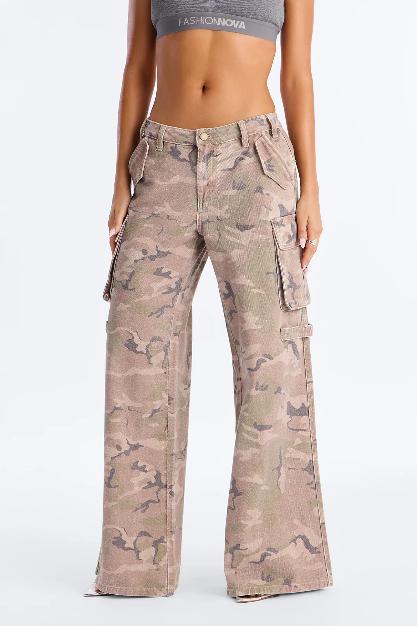 Rough Edge Low Rise Camouflage Cargo Pant - Brown/combo - Image 2