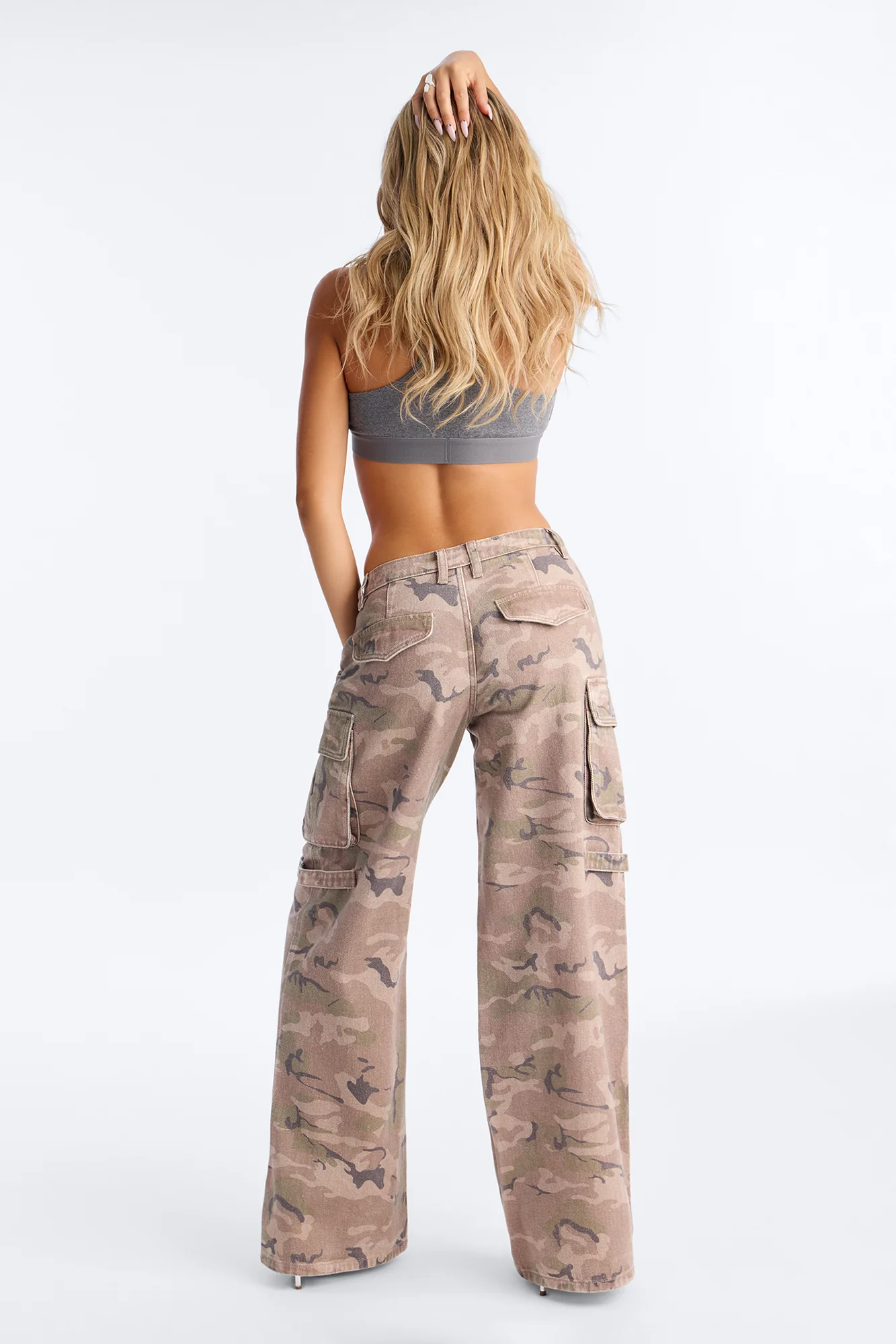 Rough Edge Low Rise Camouflage Cargo Pant - Brown/combo - Image 4