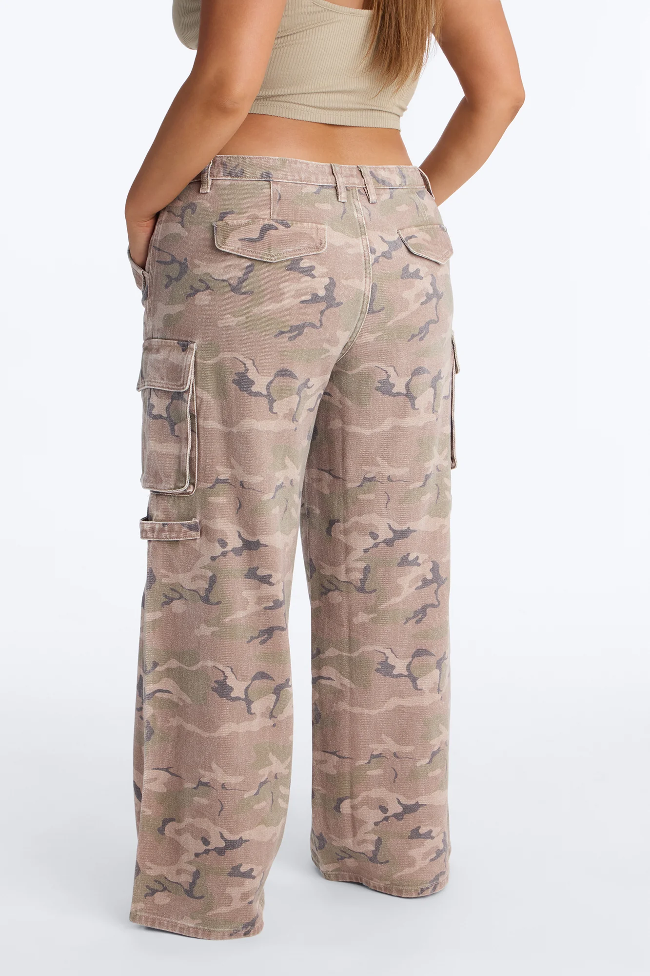 Rough Edge Low Rise Camouflage Cargo Pant - Brown/combo - Image 7