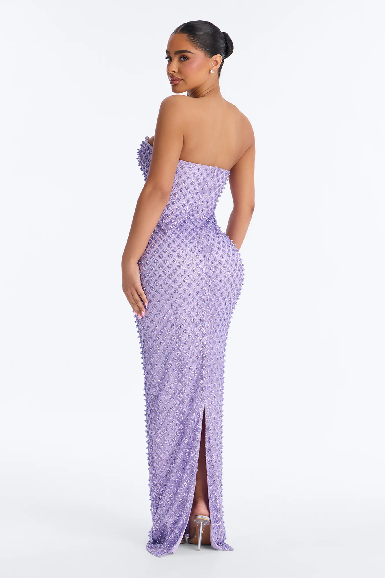 Roxi Sweetheart Embellished Gown - Lavender - Image 3