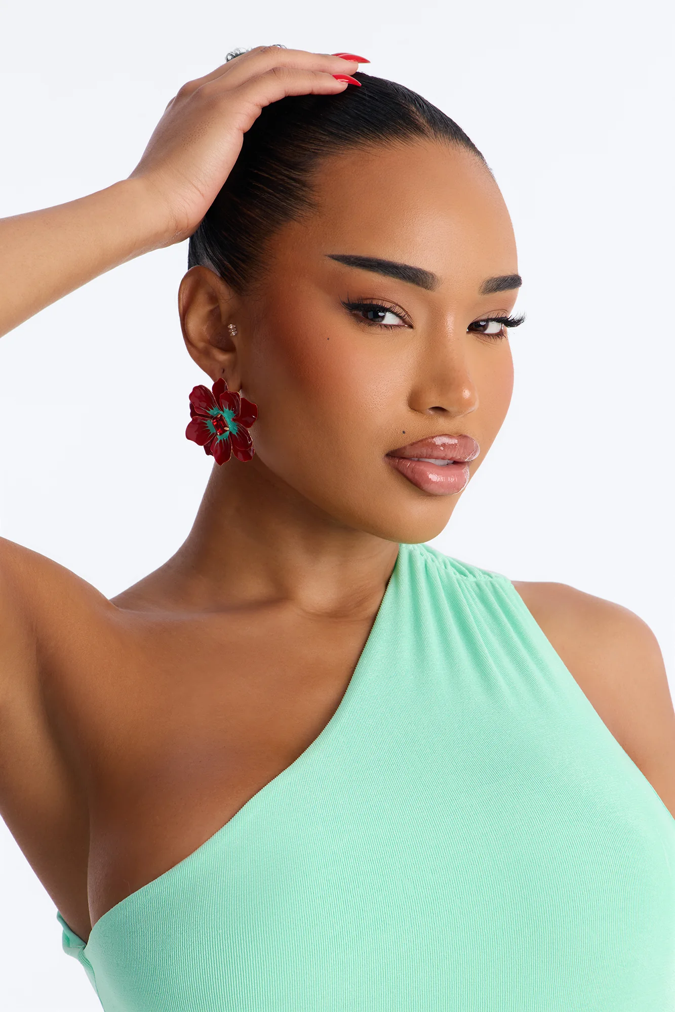 Ruby Rose Bloom Earrings - Red/combo - Image 2