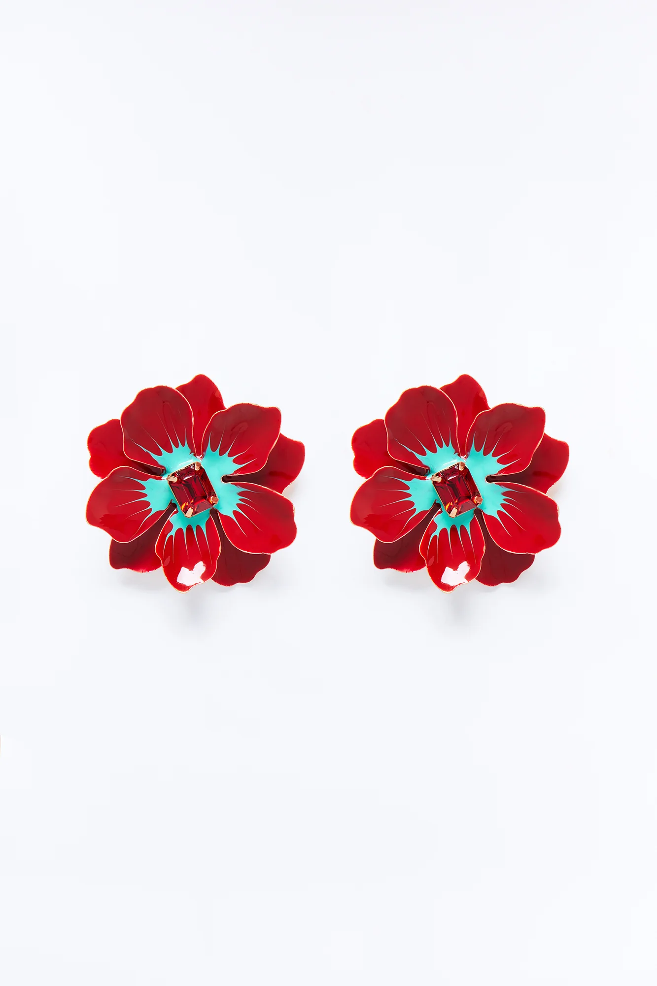 Ruby Rose Bloom Earrings - Red/combo - Image 3