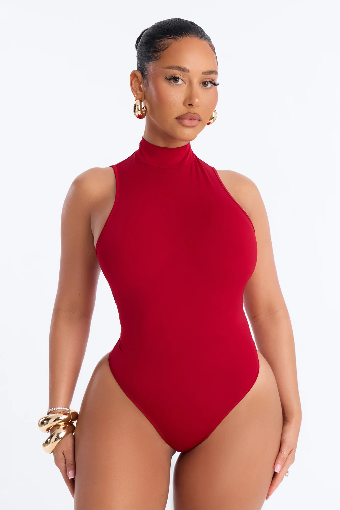Rue Satin Maxi Skirt Set - Red - Image 3