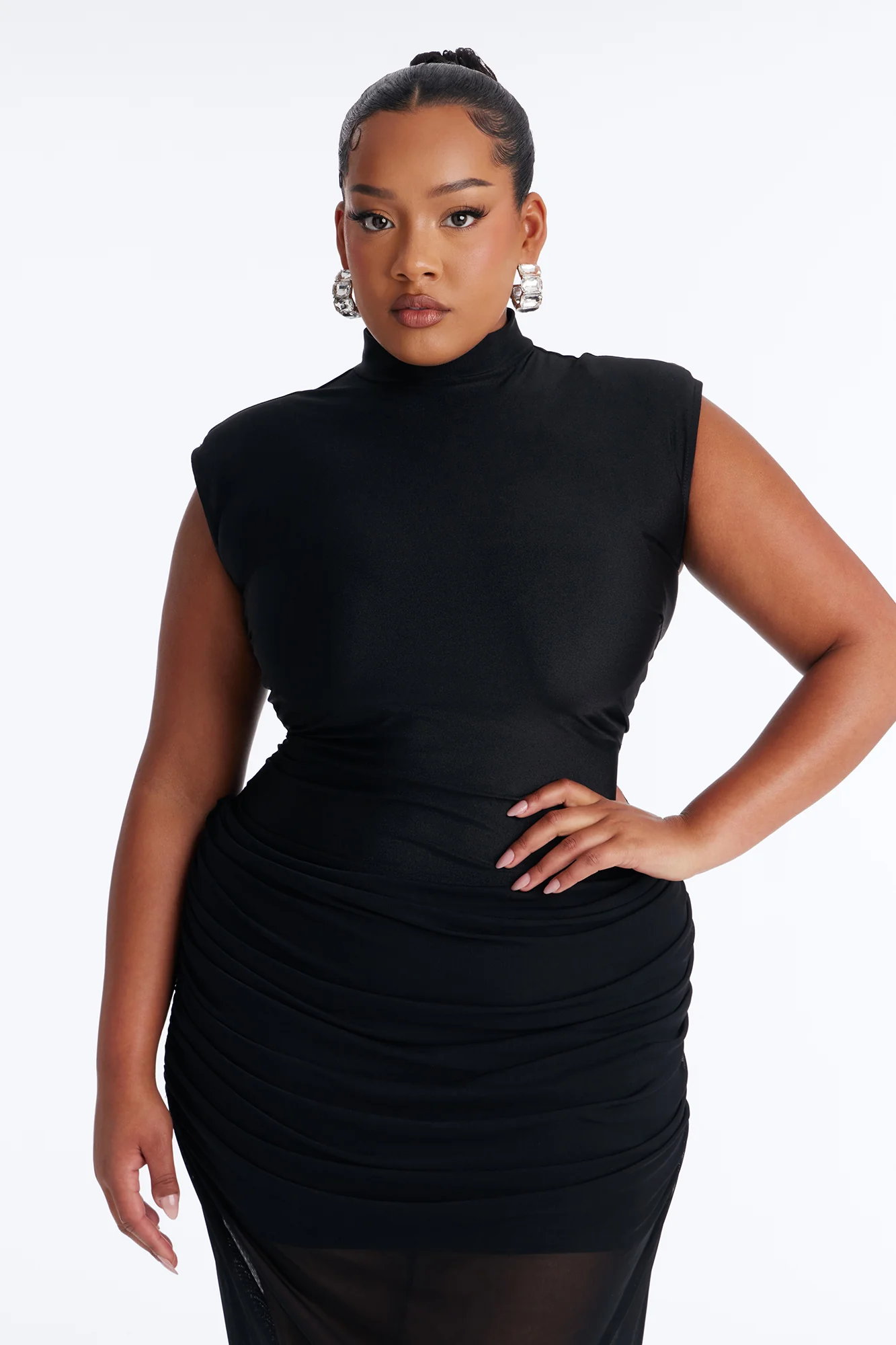 Run Wild Drape Maxi Dress - Black - Image 6
