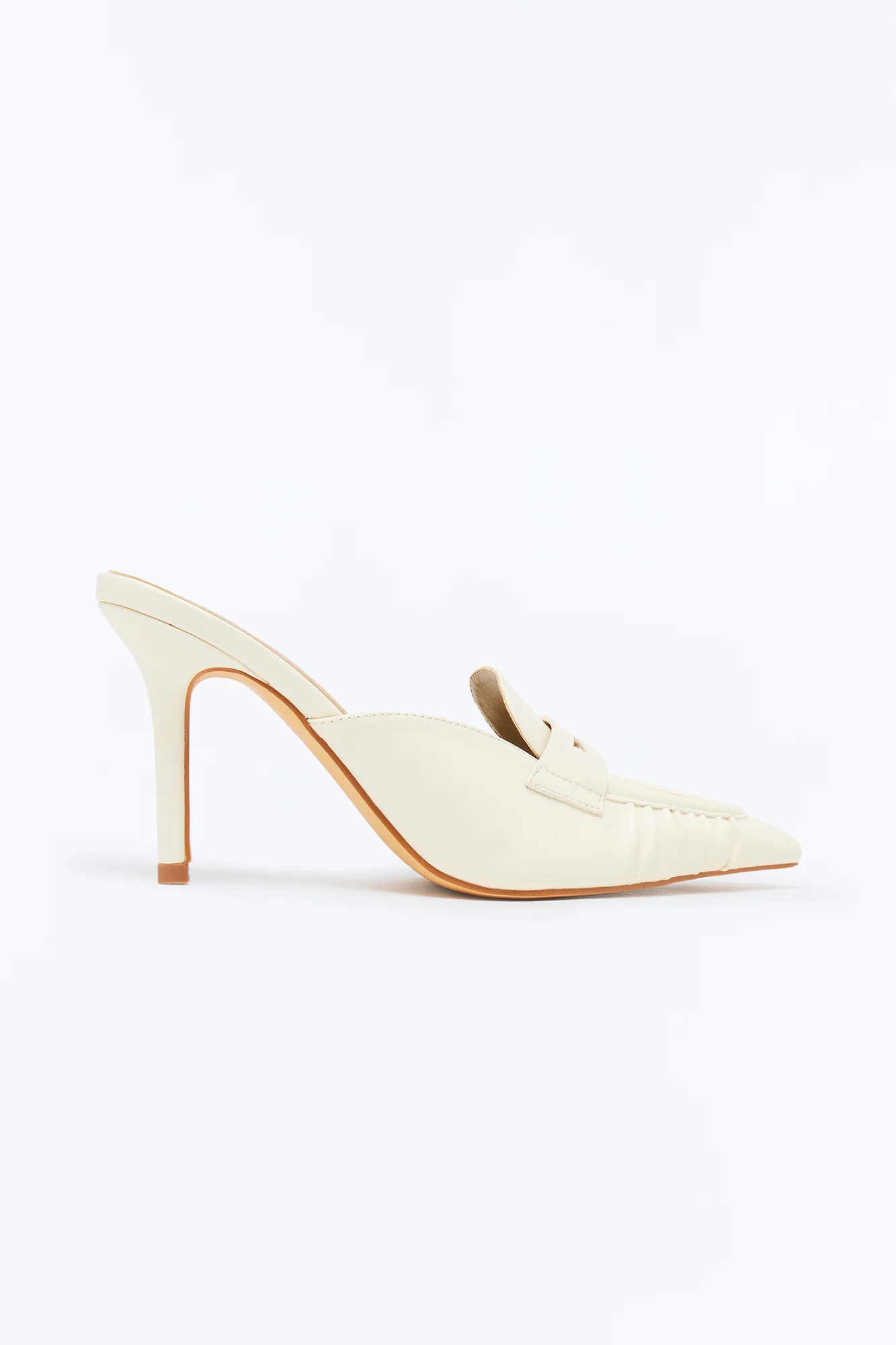 Rush Hour Faux Leather Pumps - Cream