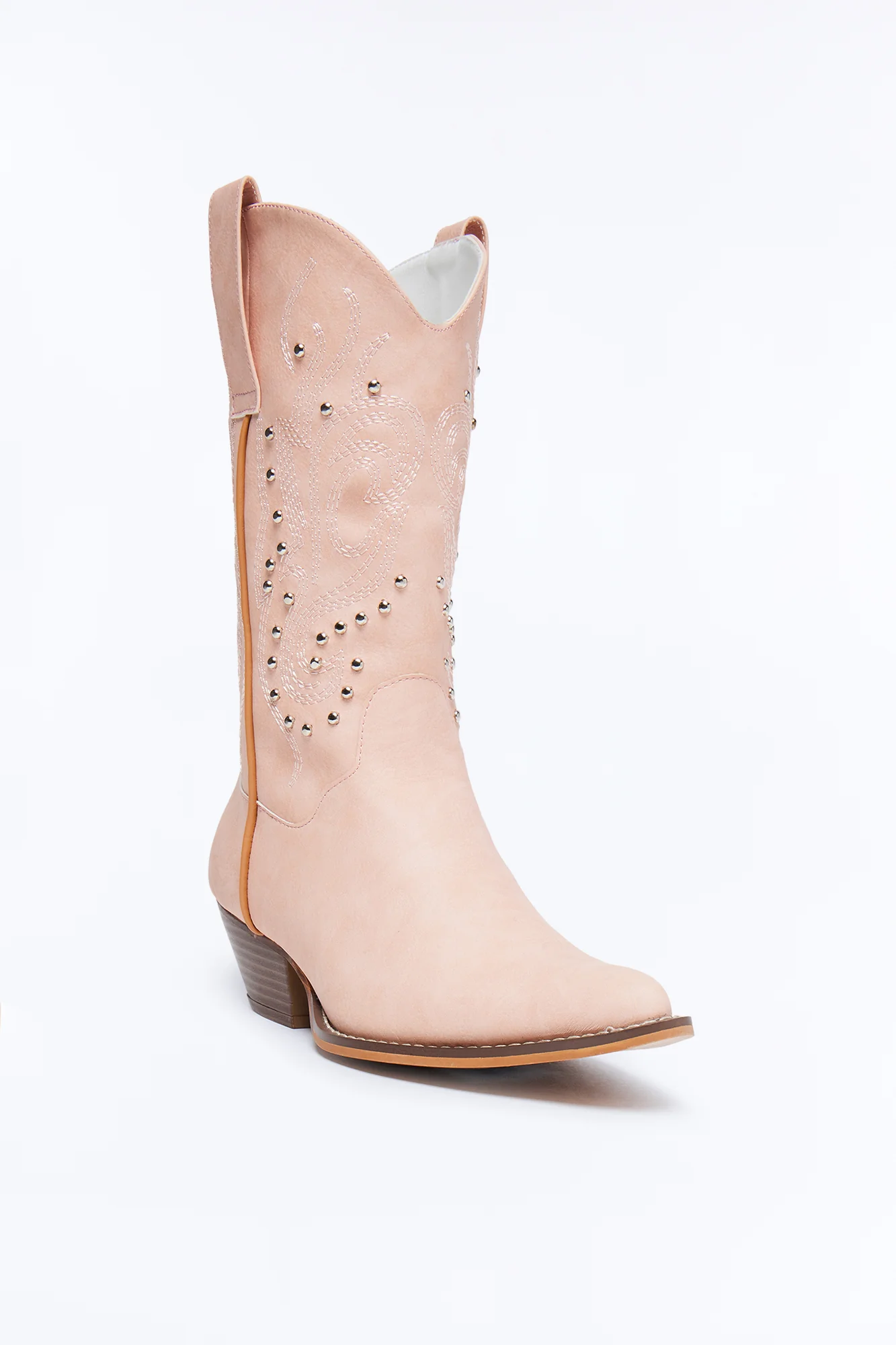 Rustic Cowboy Boots - Blush - Image 2