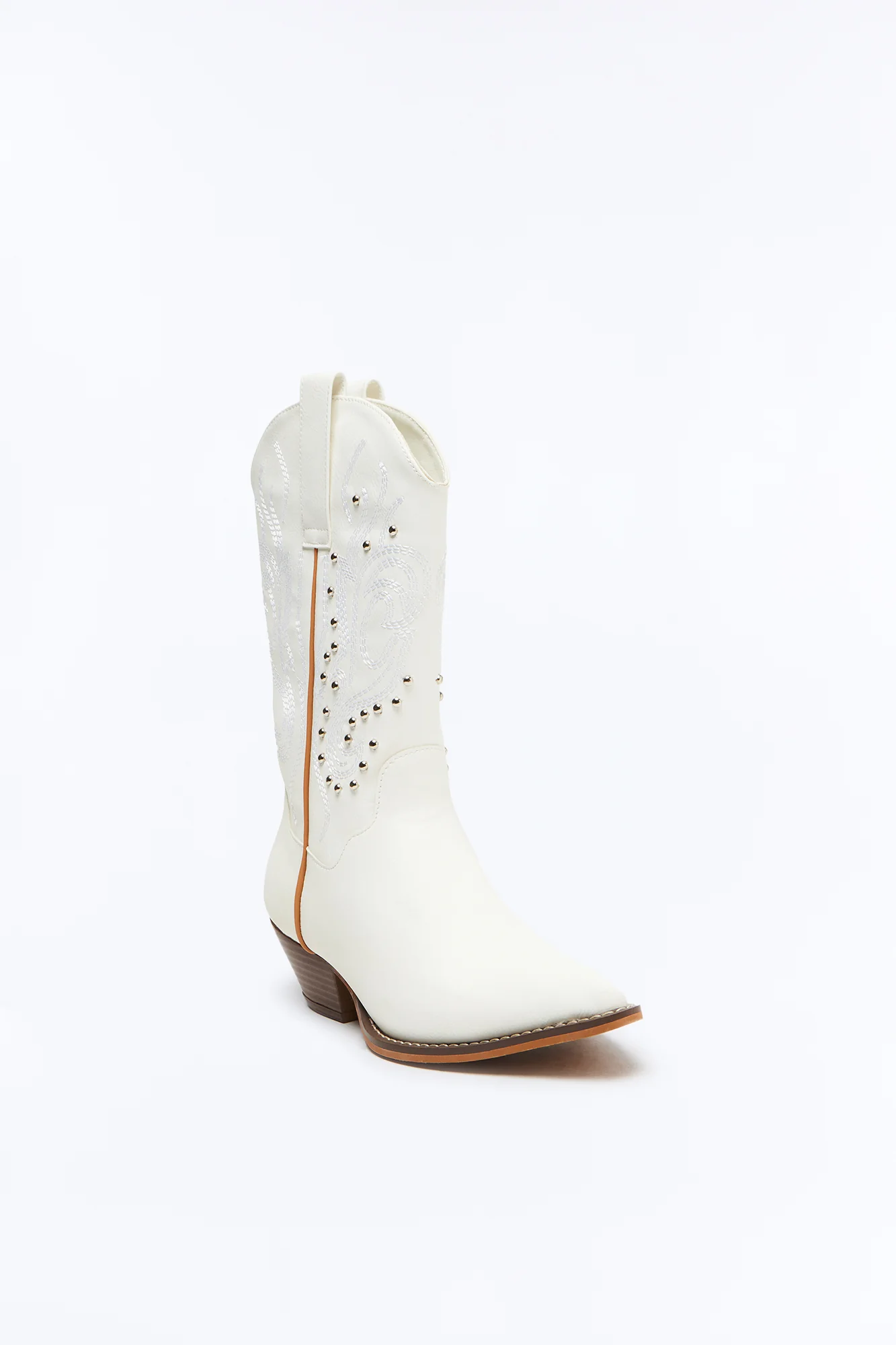 Rustic Cowboy Boots - White - Image 2