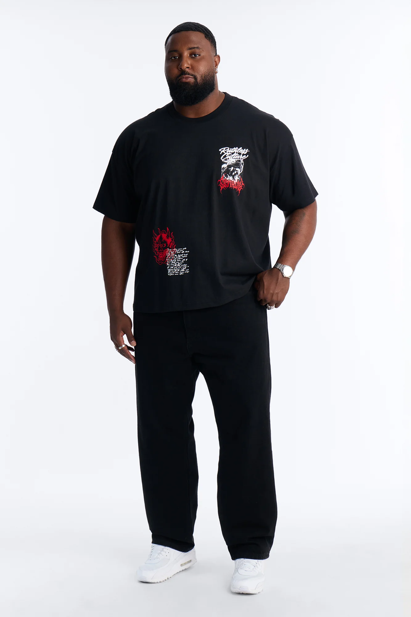 Ruthless Culture Forever Boxy Short Sleeve Tee - Black - Image 6
