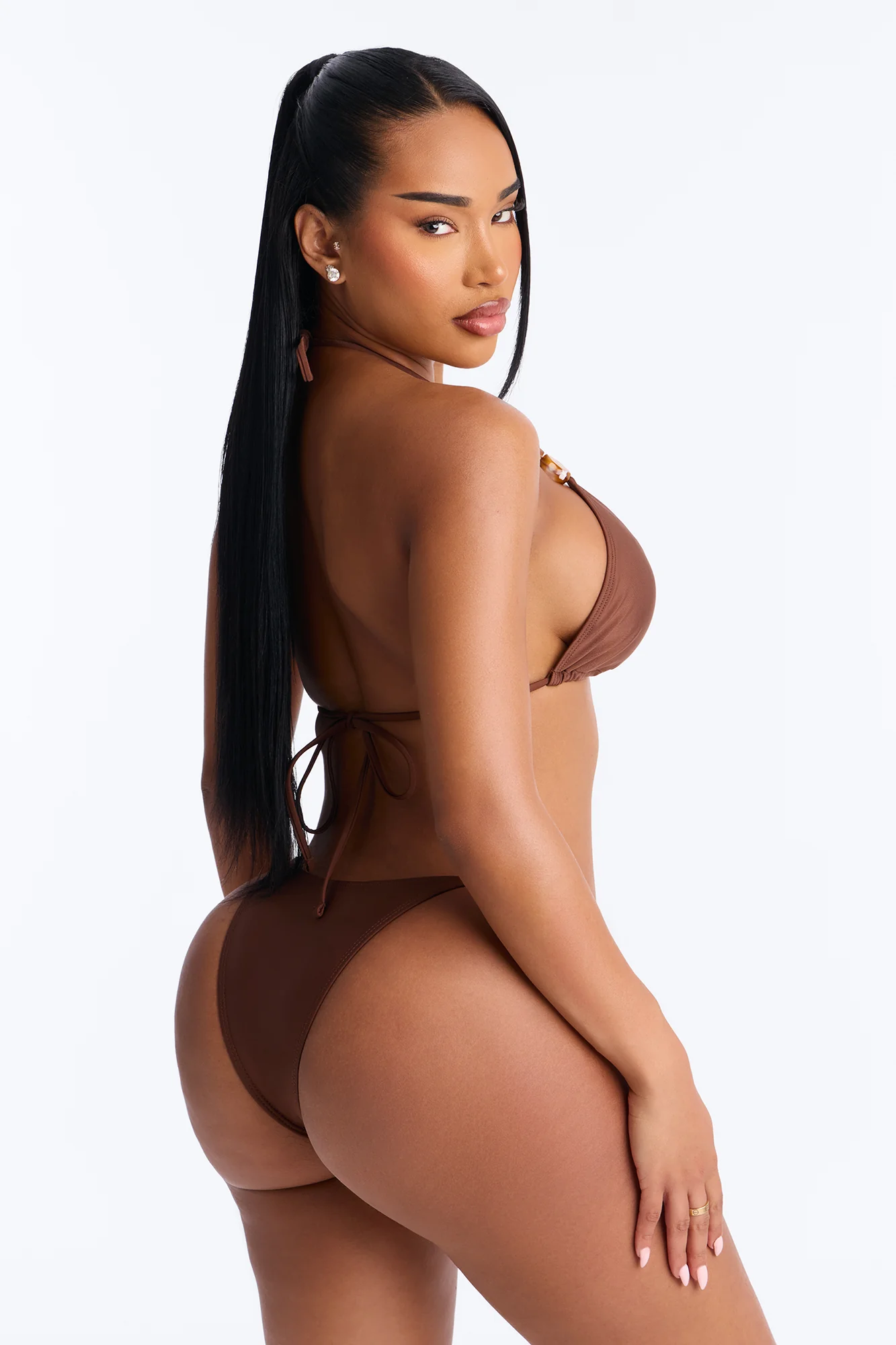 Ryan Beads 2 Piece Bikini - Chocolate - Image 3
