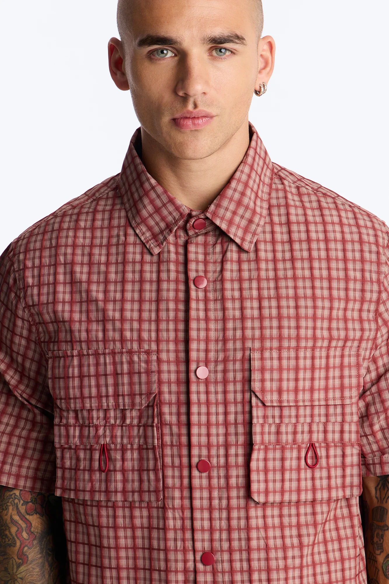 Ryder Plaid Button Up Shirt - Red/combo - Image 3