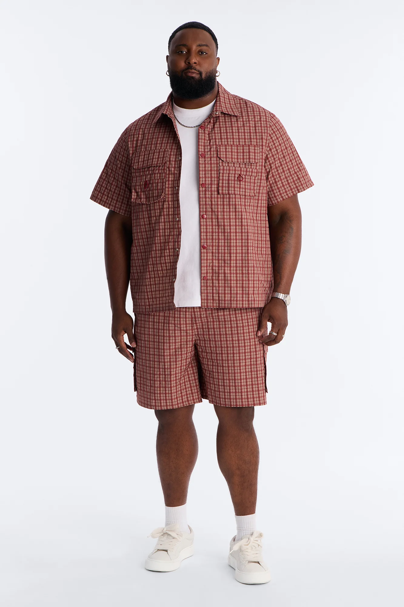 Ryder Plaid Button Up Shirt - Red/combo - Image 6