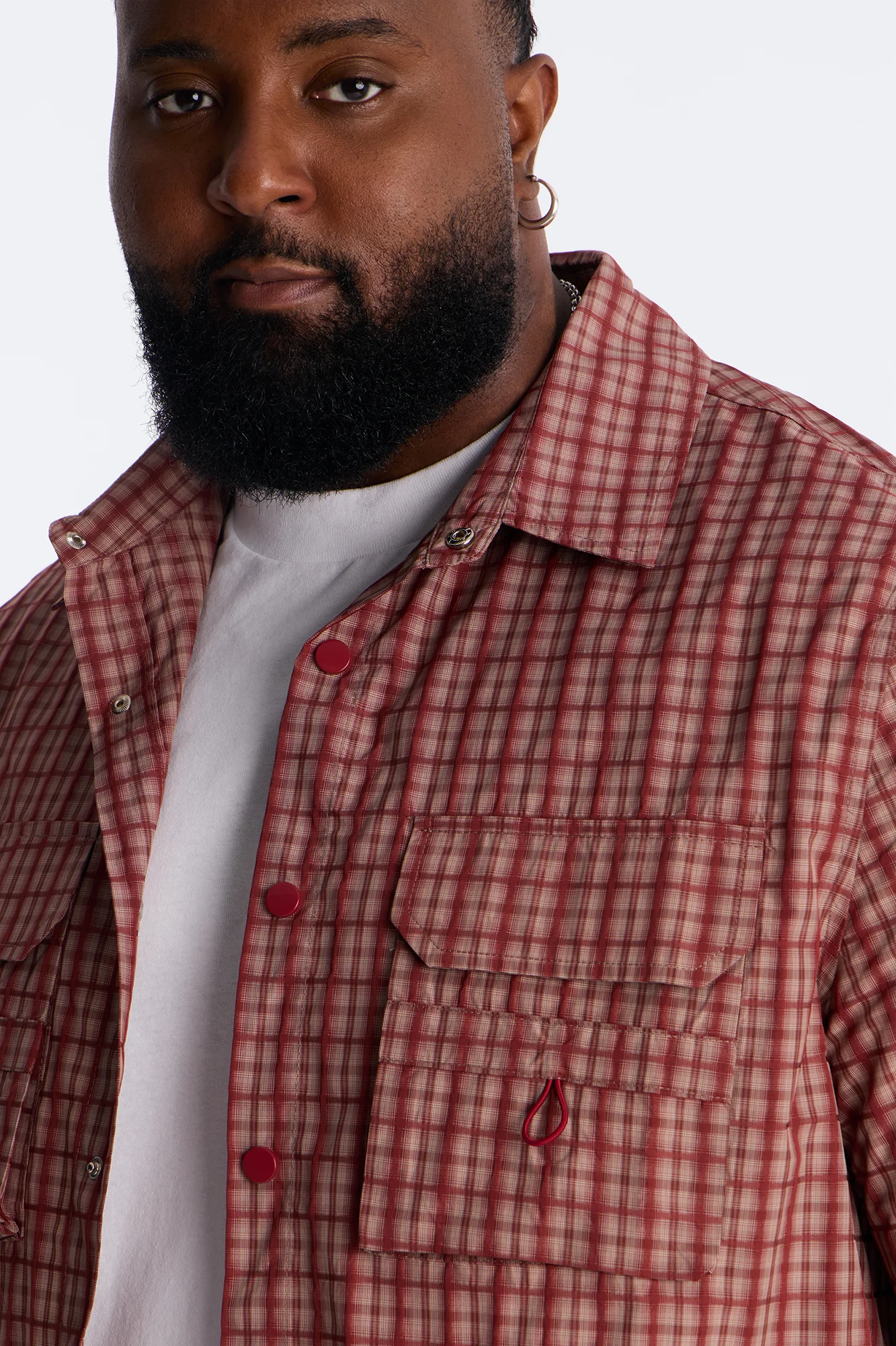 Ryder Plaid Button Up Shirt - Red/combo - Image 7