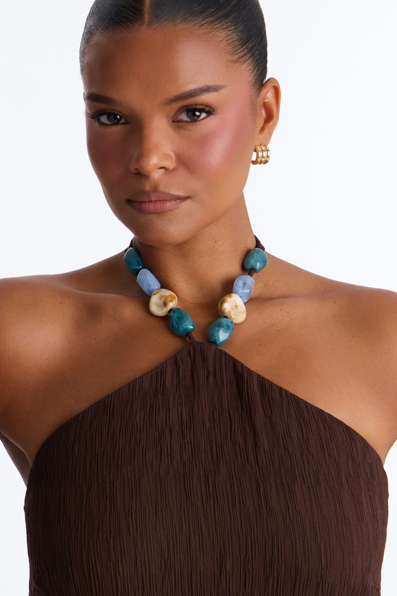 Rylee Halter Maxi Dress - Chocolate - Image 7