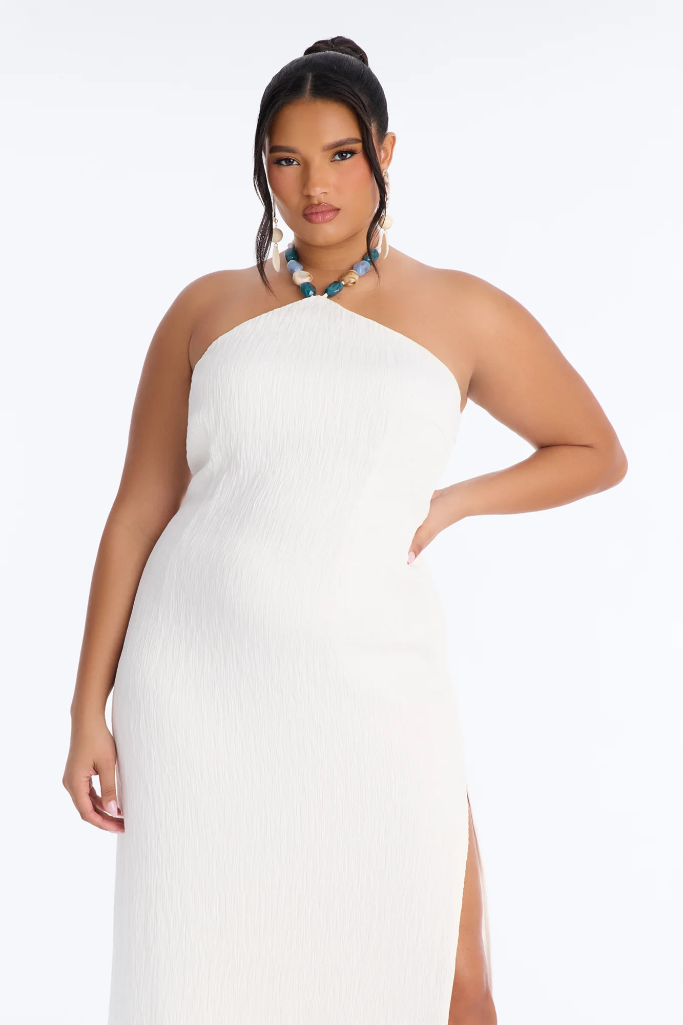 Rylee Halter Maxi Dress - White - Image 6