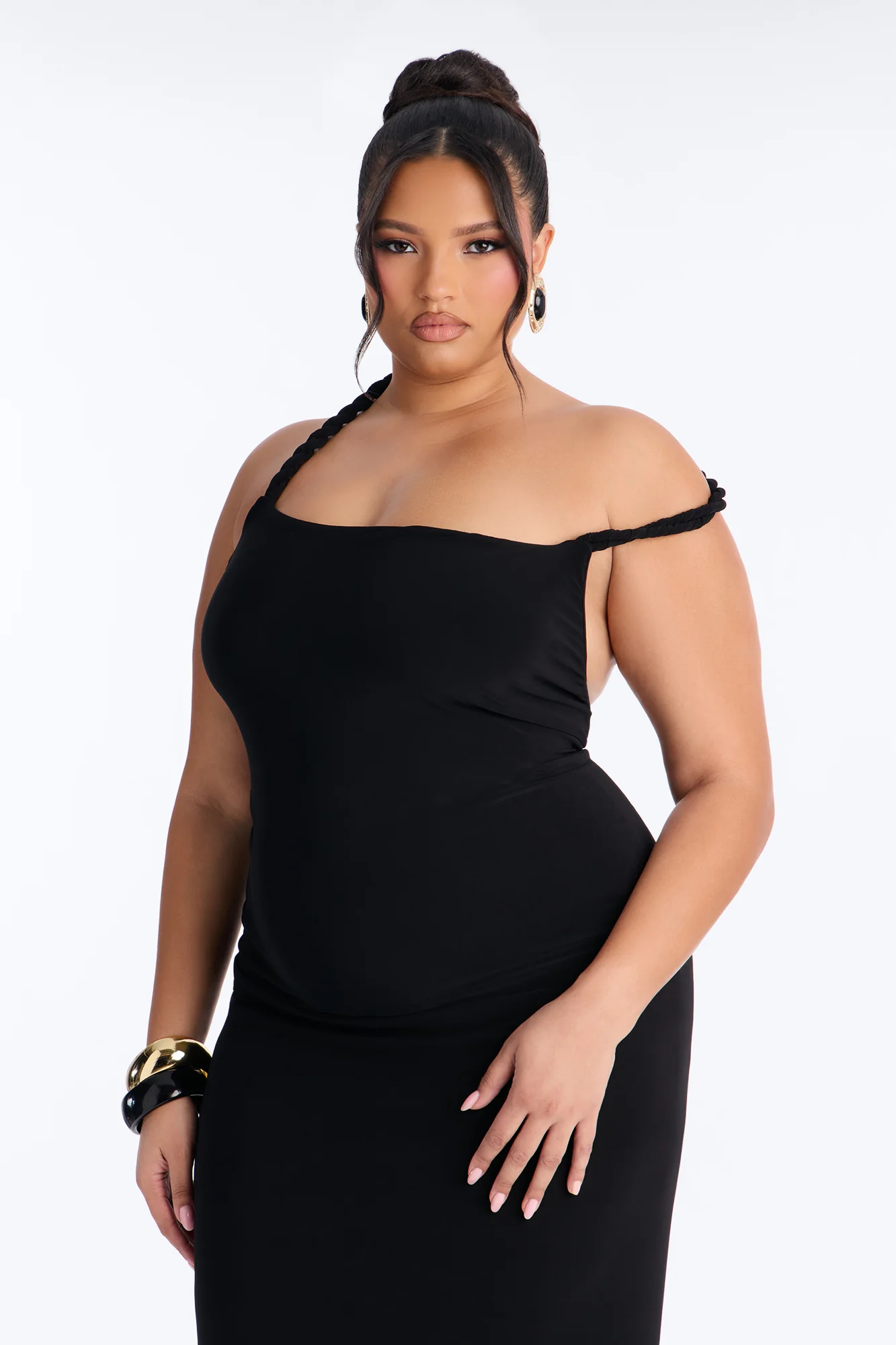 Sabina Twist Backless Maxi Dress - Black - Image 7
