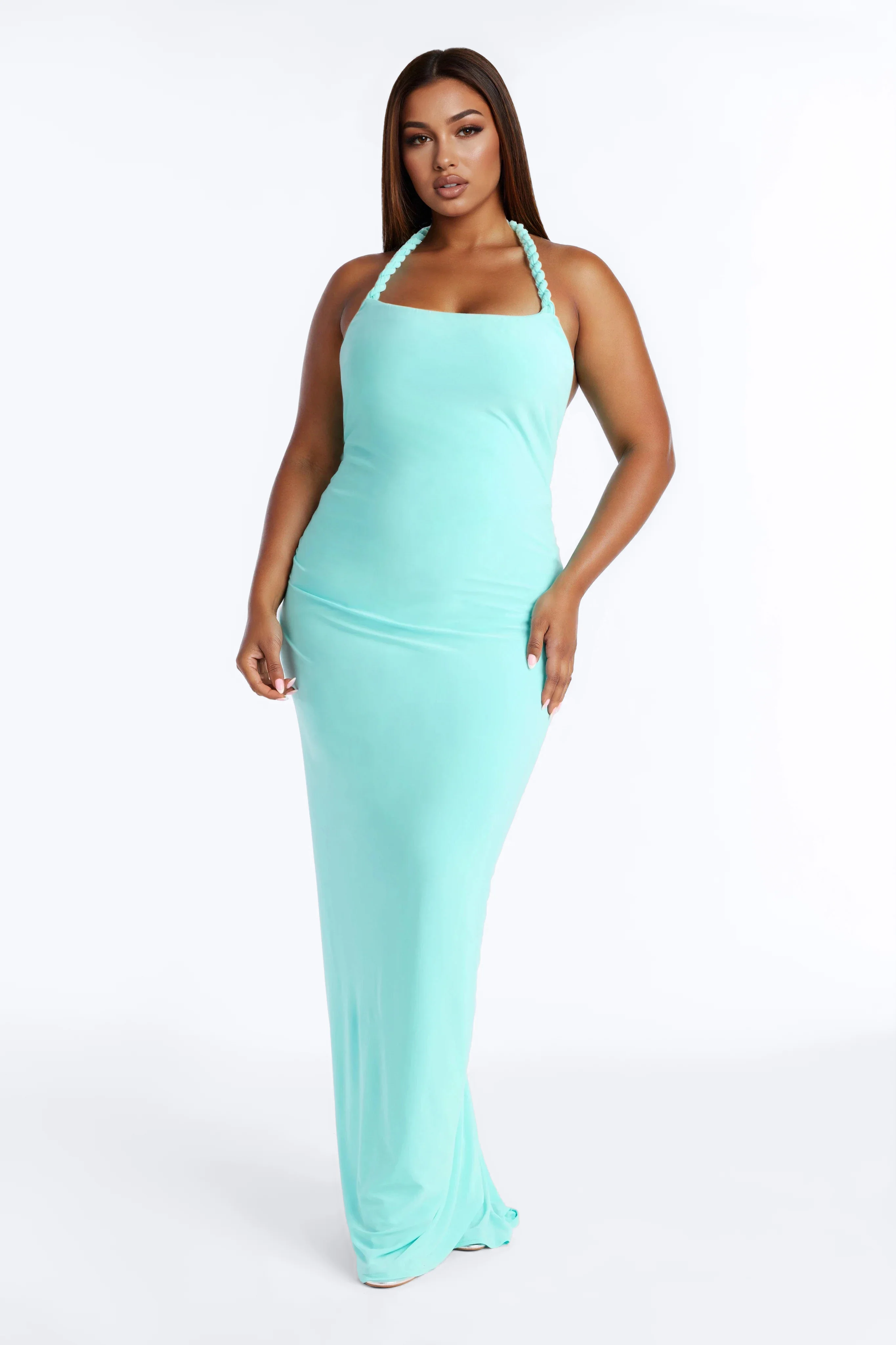 Sabina Twist Backless Maxi Dress - Mint - Image 8