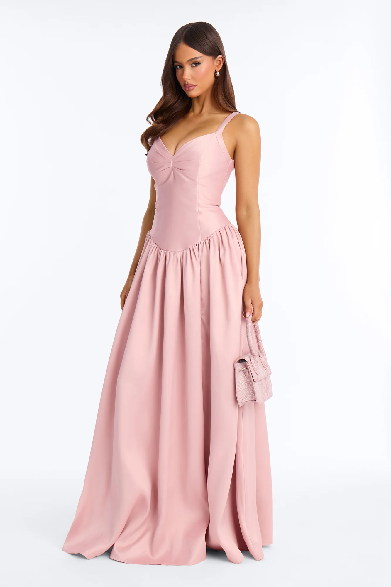Sabrina Drop Waist Gown - Pink