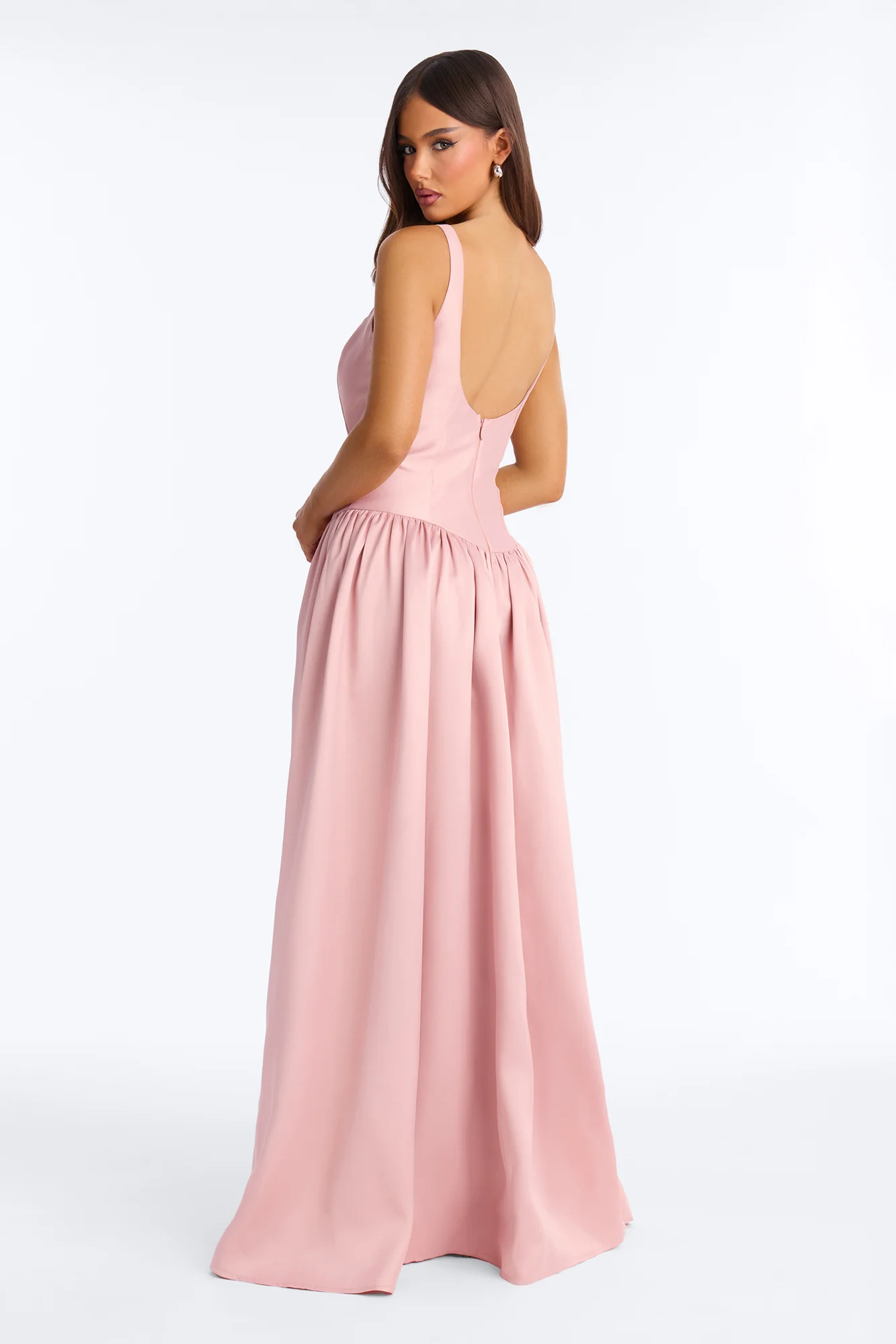 Sabrina Drop Waist Gown - Pink - Image 3
