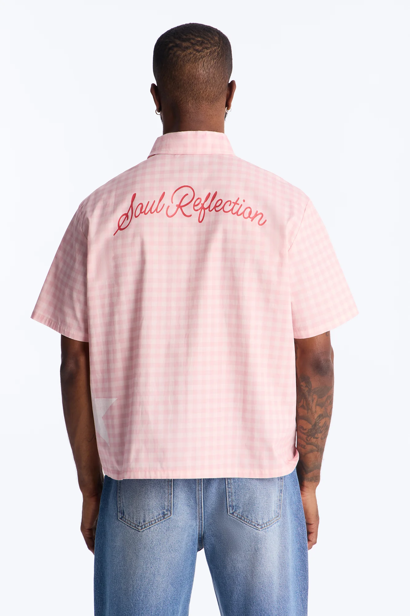 Sacred Star Reflection 07 Button Up Shirt - Pink - Image 5