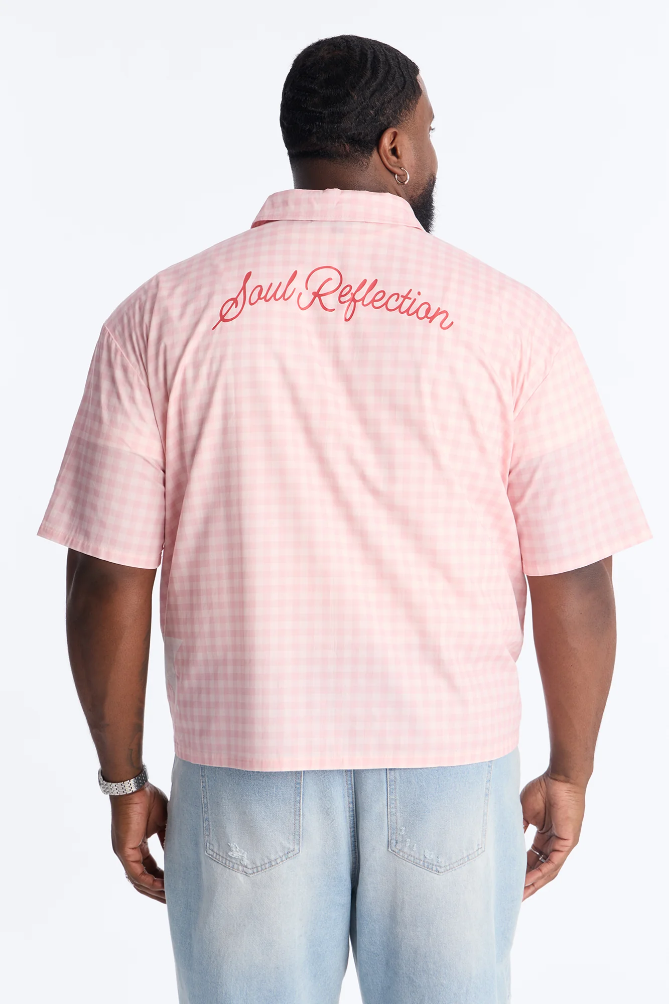 Sacred Star Reflection 07 Button Up Shirt - Pink - Image 9