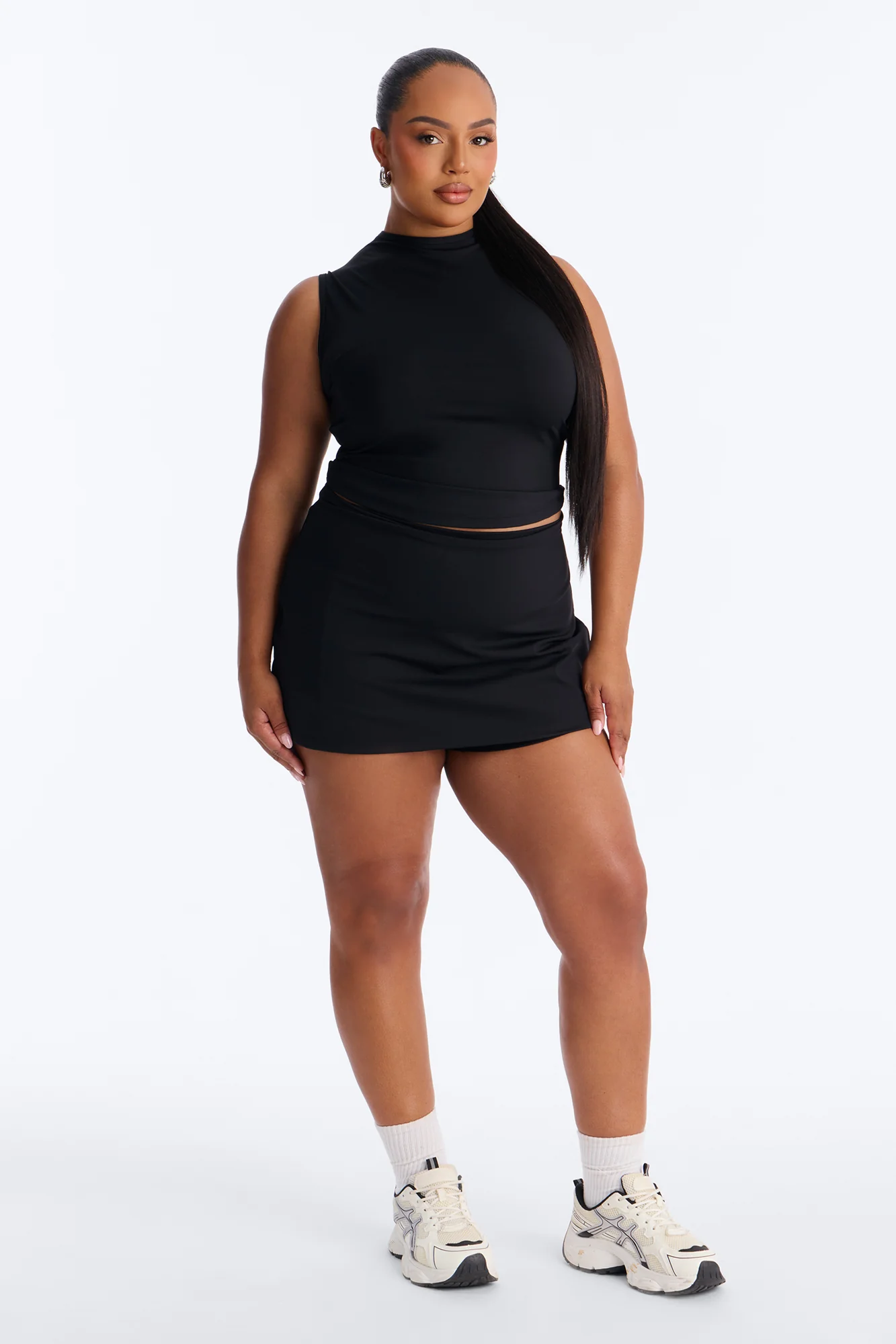 Sadie Sleeveless Skirt Set - Black - Image 6