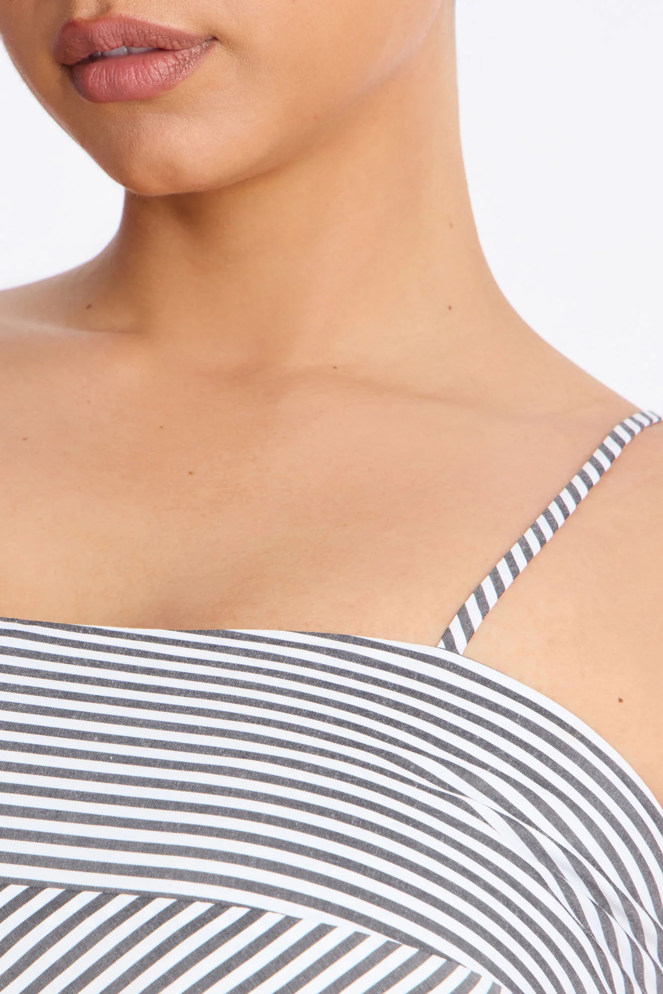 Sadie Striped Poplin Midi Dress - Black/White - Image 6