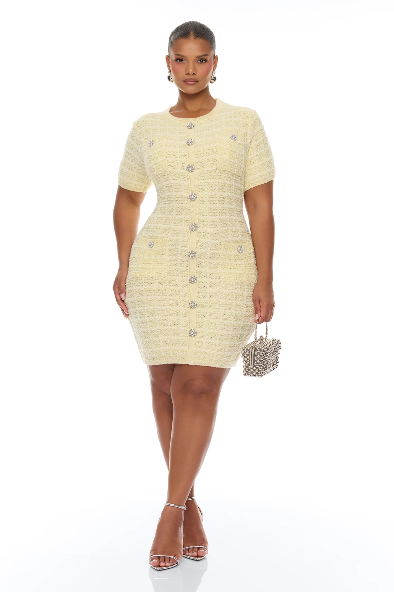Sadie Sweater Mini Dress - Butter Yellow - Image 5