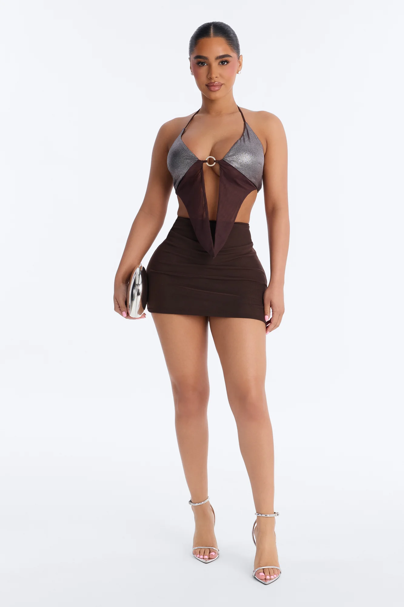 Sahara Days Hardware Halter Top - Brown/combo - Image 2