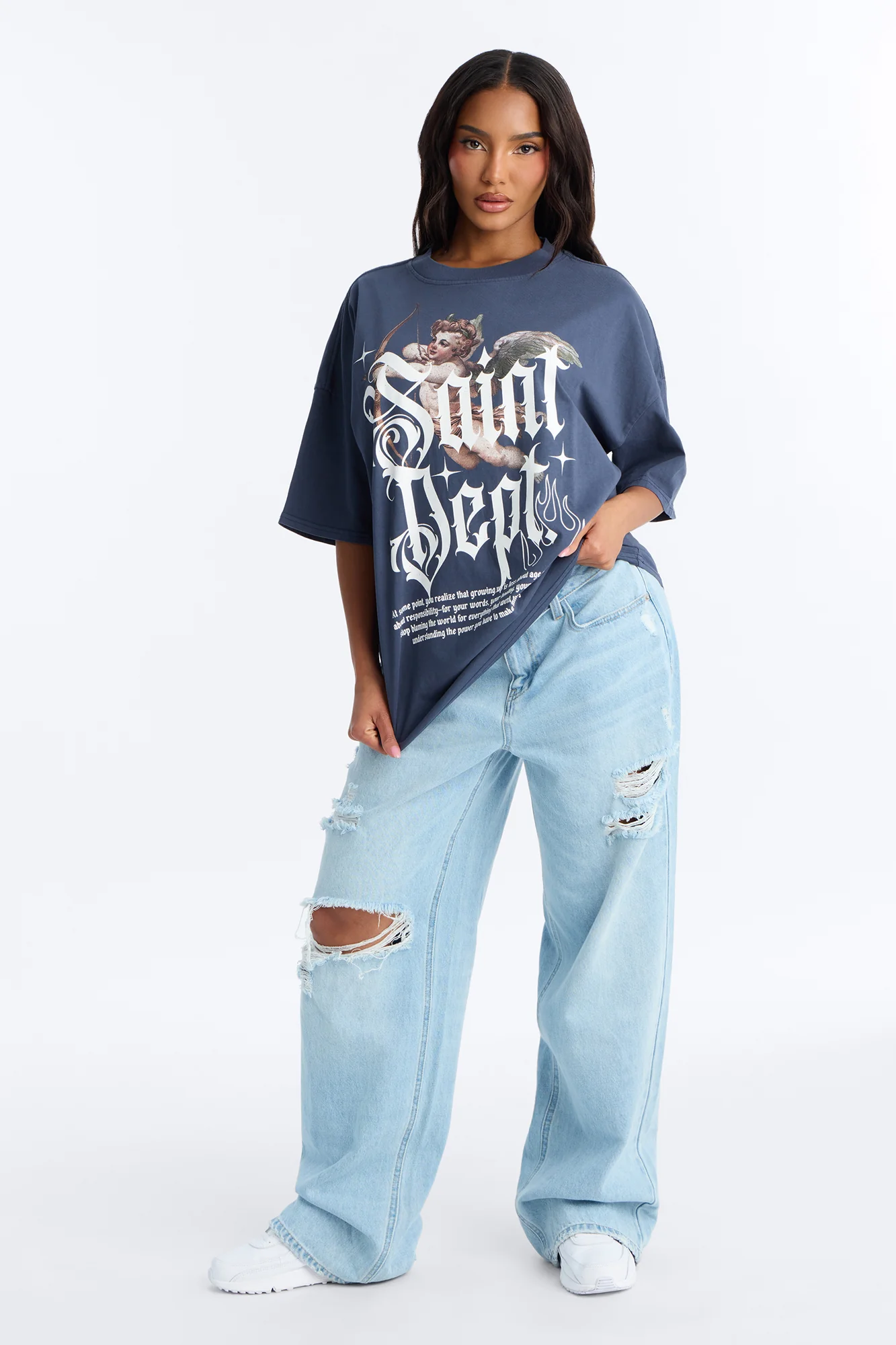 Saint Department Washed T-Shirt - Navy - Image 2