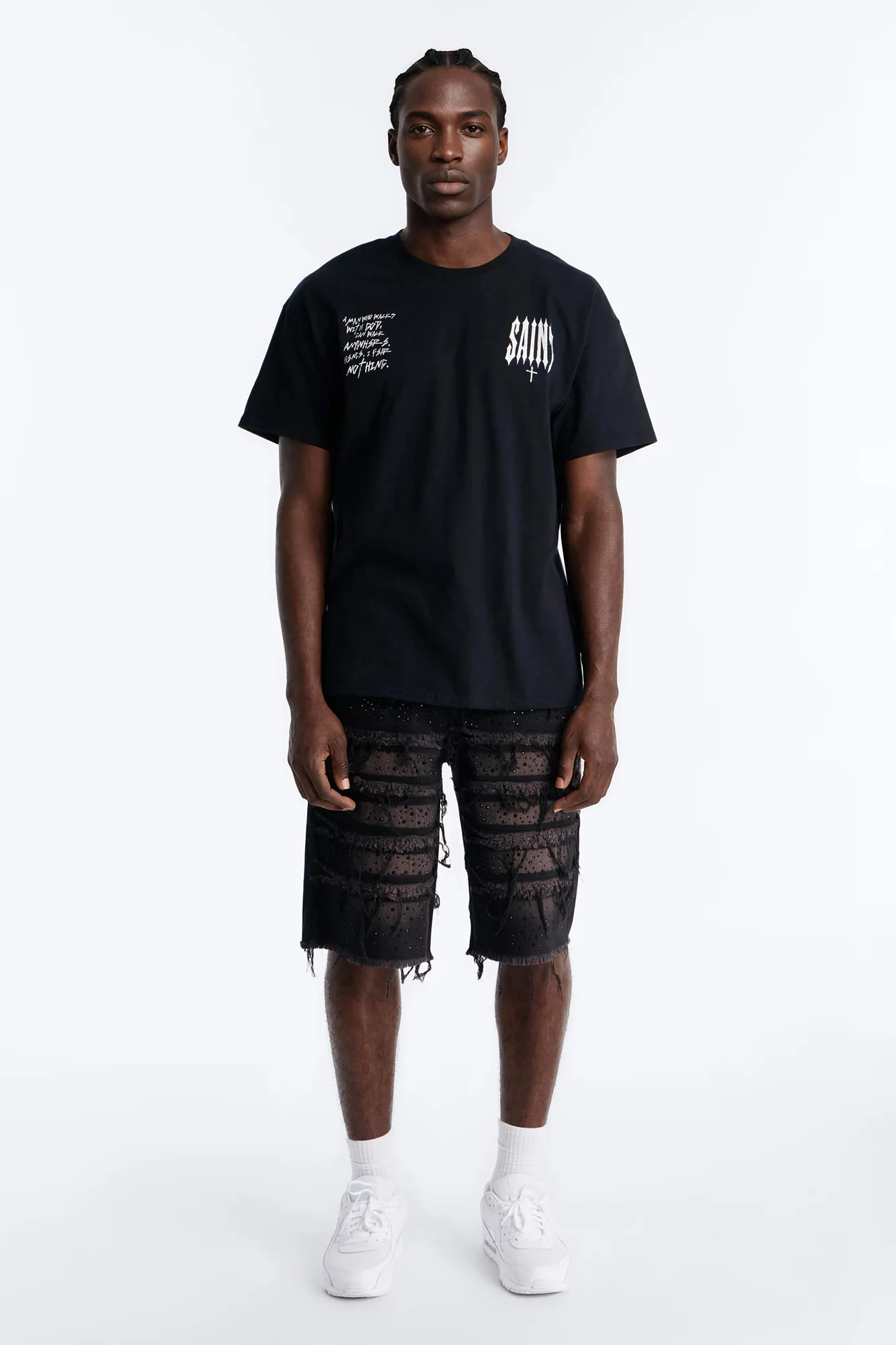 Saint Fear Nothing Oversized Short Sleeve Tee - Black - Image 2