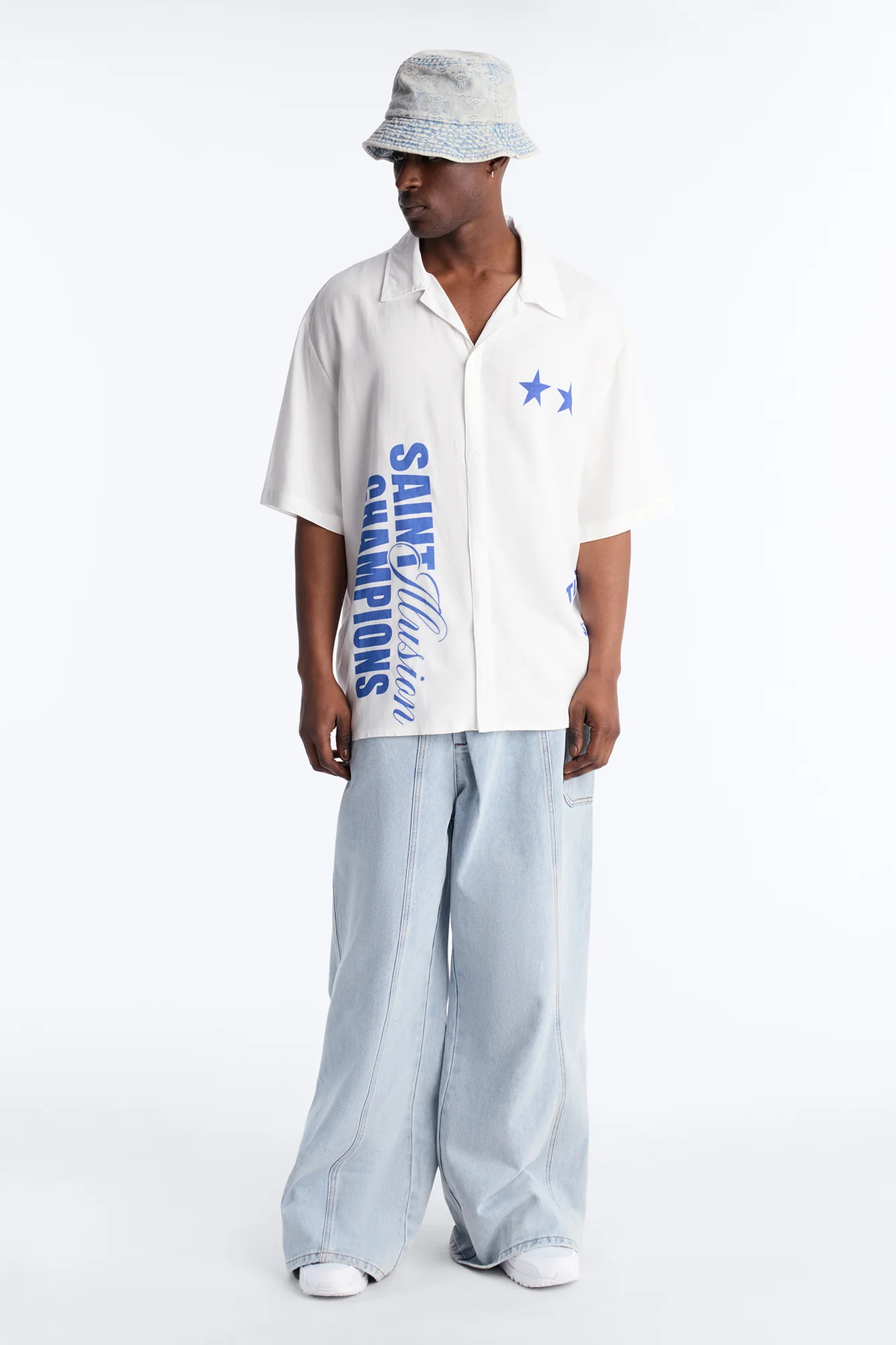 Saint Illusion Button Up Shirt - White - Image 2