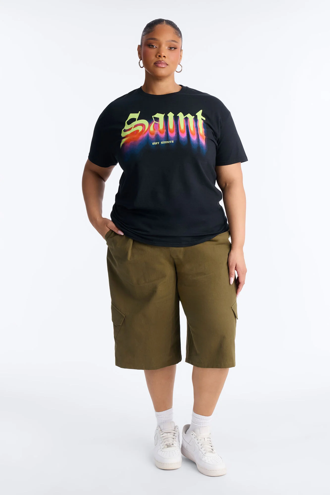 Saint Over Sinner Oversize Tee - Black - Image 5