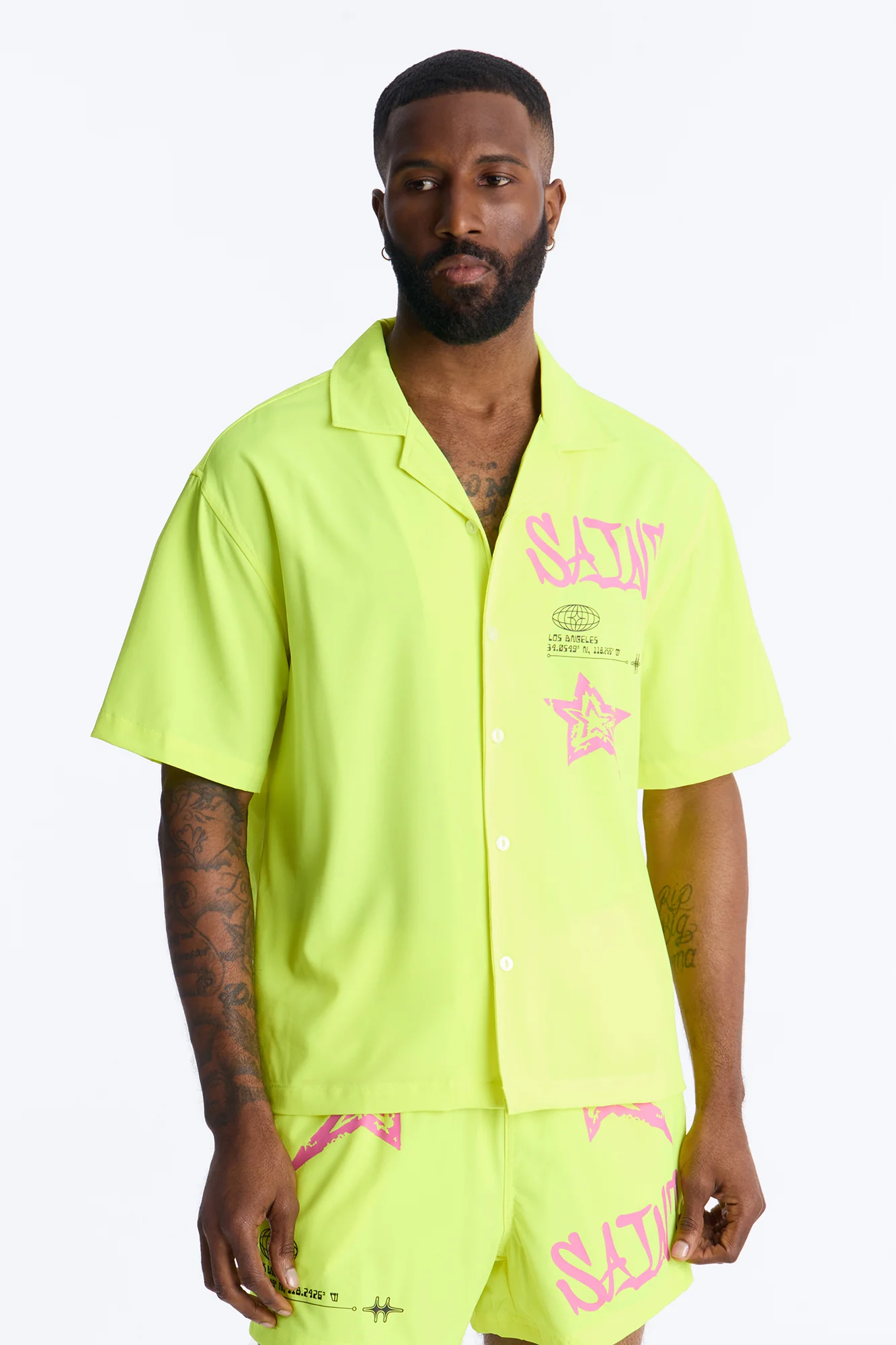Saints And Stars Button Up Shirt - Yellow