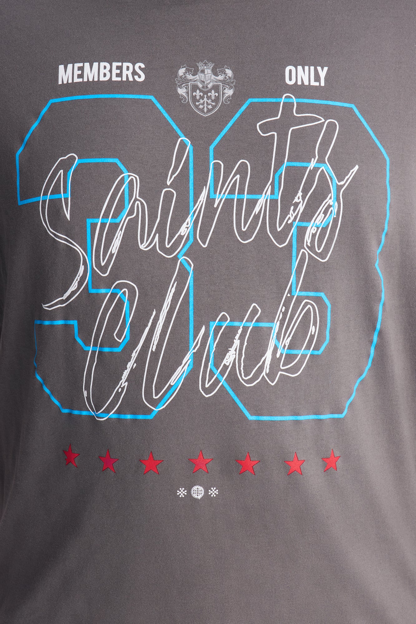 Saints Club Members Only 33 Short Sleeve Tee - Charcoal - Image 6