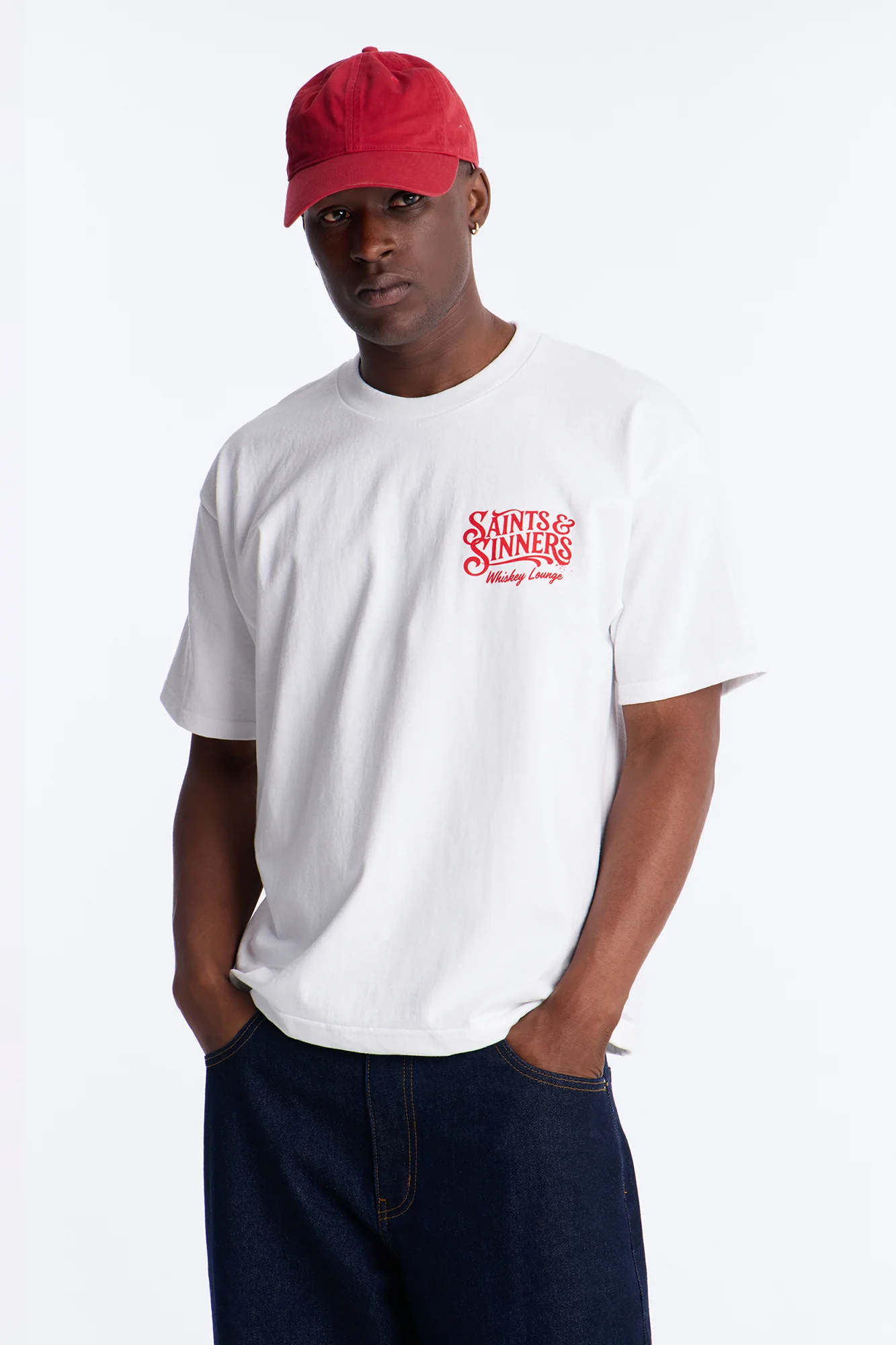 Saints & Sinners Boxy Short Sleeve Tee - White - Image 3