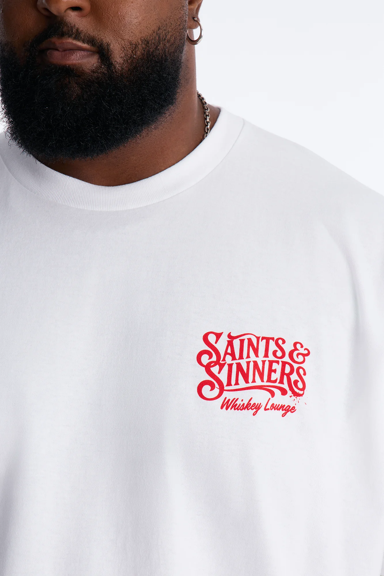 Saints & Sinners Boxy Short Sleeve Tee - White - Image 6
