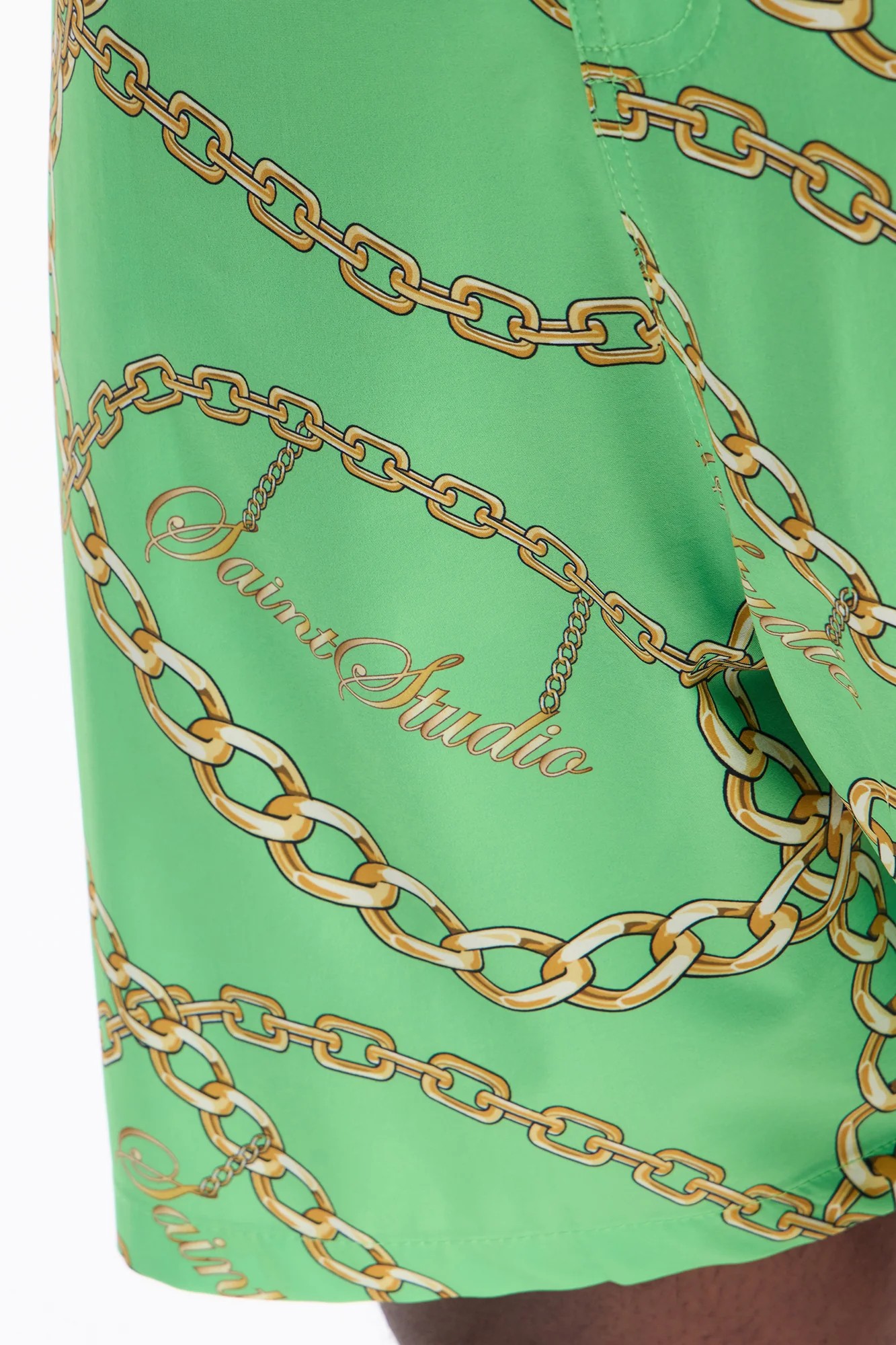 Saints Studio Linked Swim Trunk 7″ - Green - Image 8