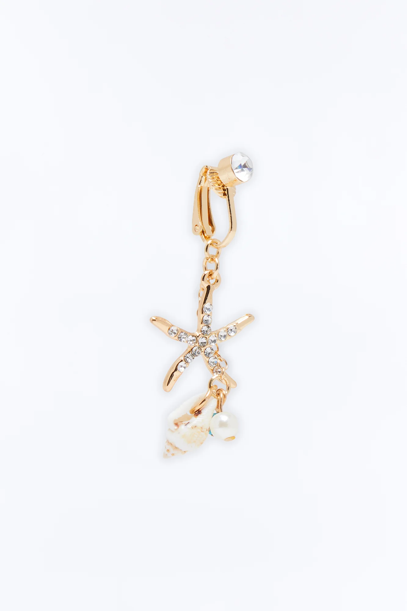 Sally Seashell Clip On Belly Ring - Gold - Image 3