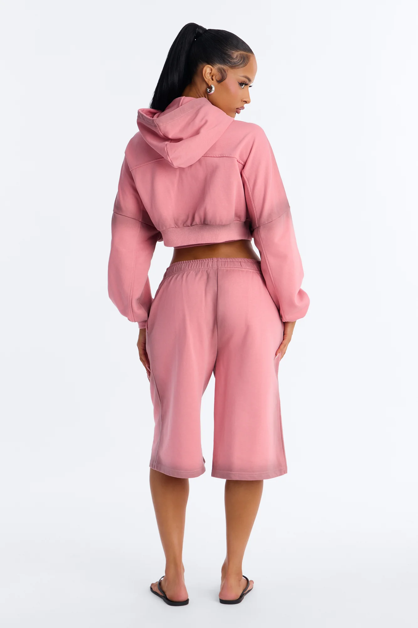 Sam French Terry 3 Piece Jort Set - Pink - Image 4