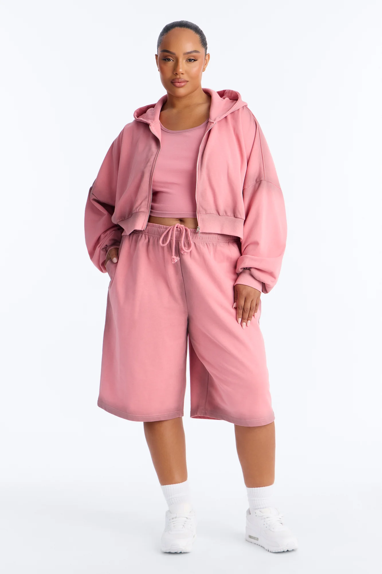 Sam French Terry 3 Piece Jort Set - Pink - Image 5